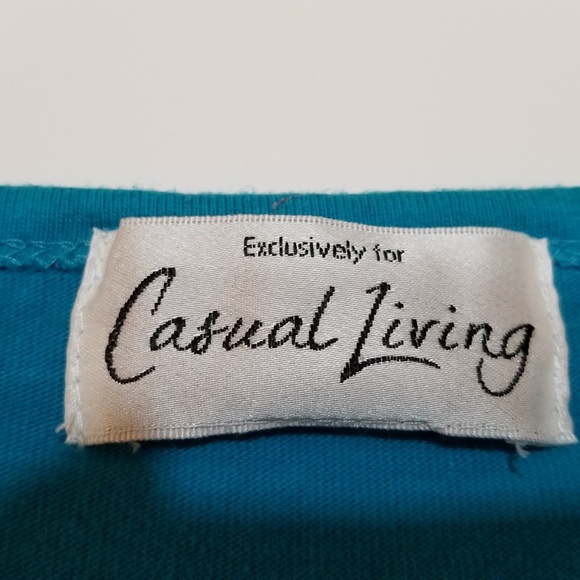 Turquoise T-Shirt Dress Tropical - Picture 8 of 8